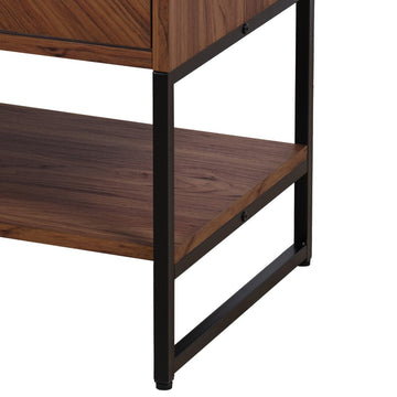 Juhl Chevron-Front Modern Minimalist 2-Shelf Bath Vanity Cabinet Only (Sink Basin Not Included) - JONATHAN Y